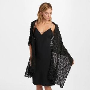 Karl Lagerfeld 3D Flower Stole Black One Size